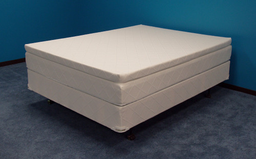 Strobel Organic "Citation" Softside Waterbed with Water Tube System 4" Fill, with 3" Premium Memory Foam Pillowtop, Complete Set