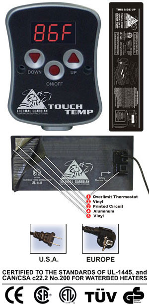 Waterbed Heater for hardside waterbeds