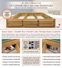 La Jolla And Mission Creek 14" 6 Door Deluxe Oak Pedestals